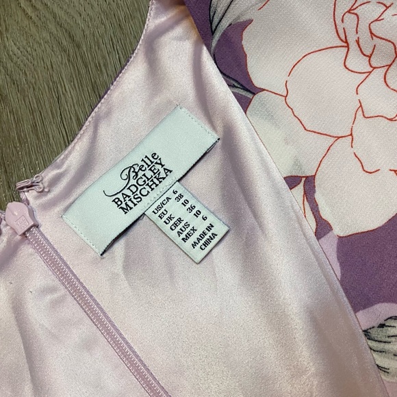 Gorgeous Belle Badgley Mischka Renee Combo Printed Floral Cocktail Dress Size 6 - Picture 5 of 5